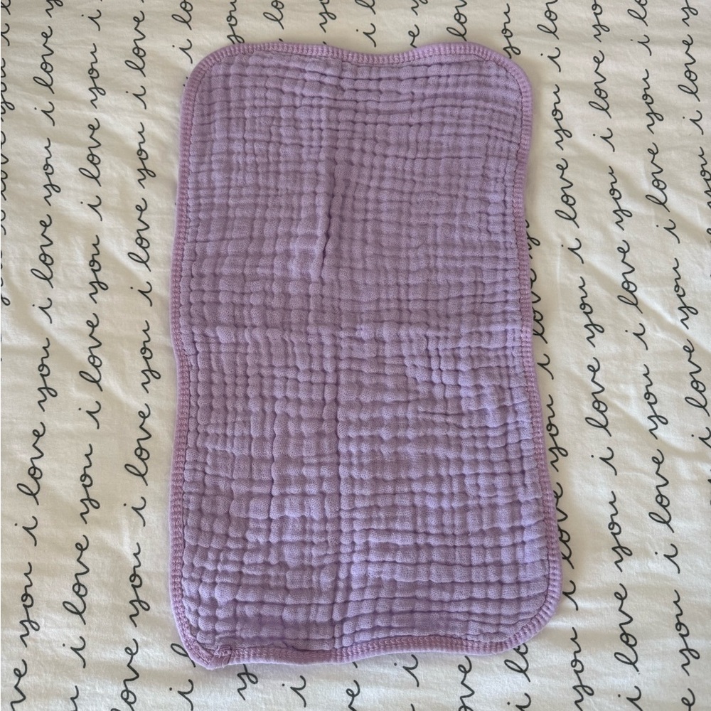 Looxii Purple Muslin Burp Cloths